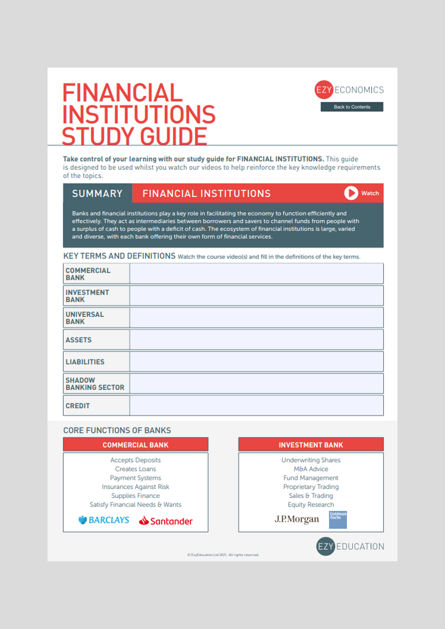 A-Level Macroeconomics Study Guide - Module 7: Financial Markets
