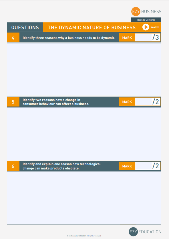 Theme 1 GCSE Business Worksheets - Module 1: Enterprise and Entrepreneurship (Edexcel)