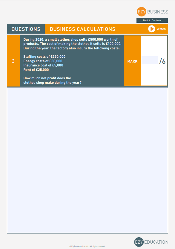 Theme 2 GCSE Business Study Guide - Module 4: Making Financial Decisions (Edexcel)