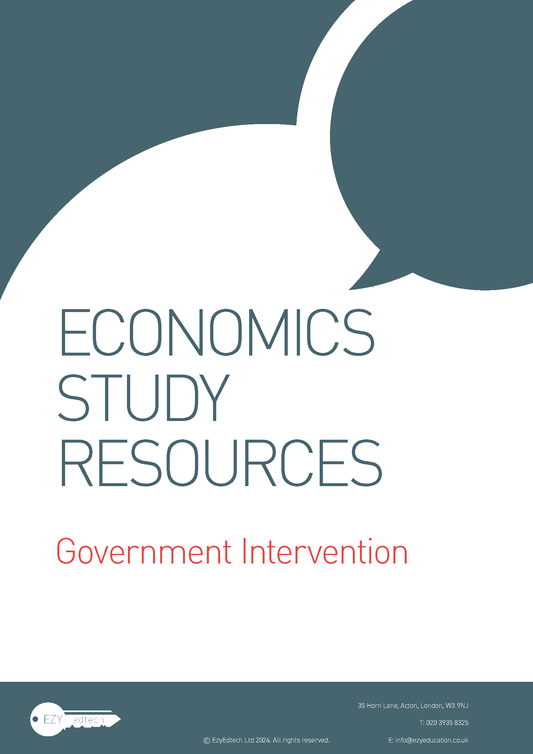 A-Level Microeconomics Study Guide - Module 10: Government Intervention