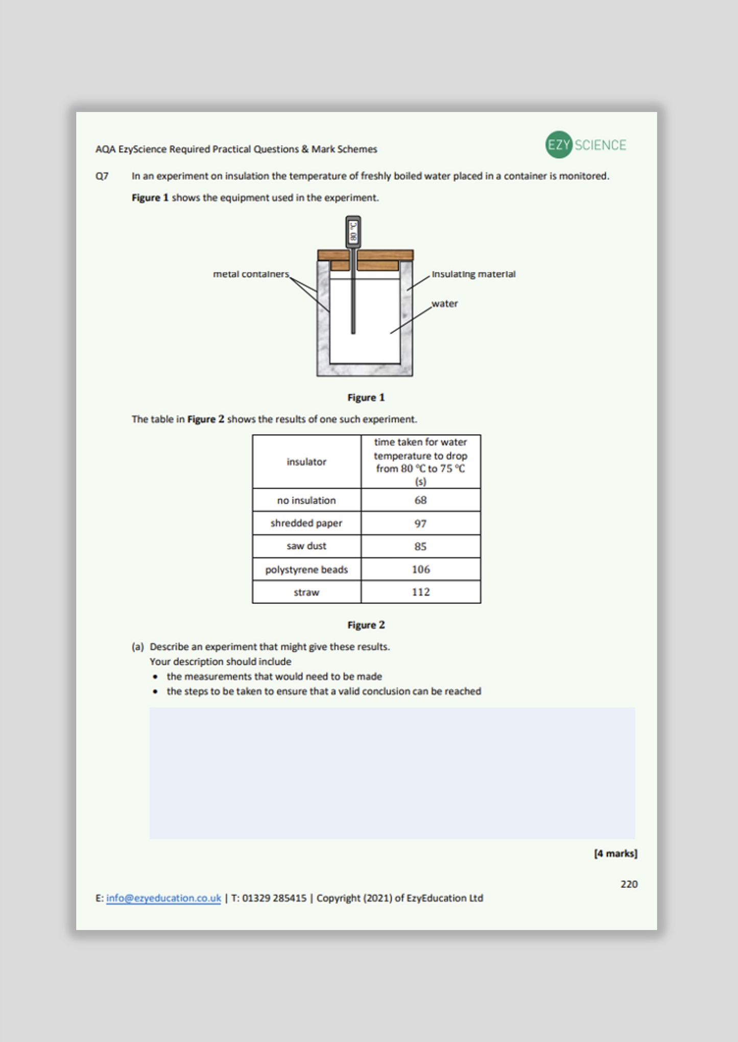 AQA Required Practical Questions and Answers Pack - EzyScience