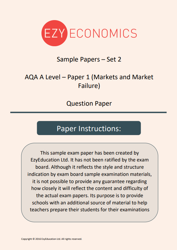 Paper 1 Data Response Pack - EzyEconomics - Set 2 (AQA)