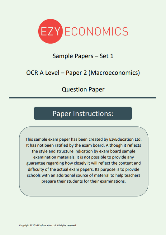 Paper 2 Data Response Pack - EzyEconomics - Set 1 (OCR)