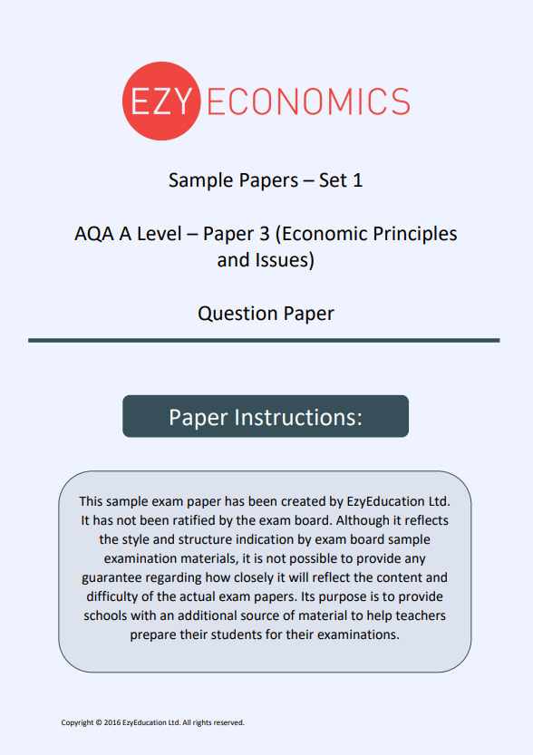 Paper 3 Question Pack - EzyEconomics - Set 1 (AQA)