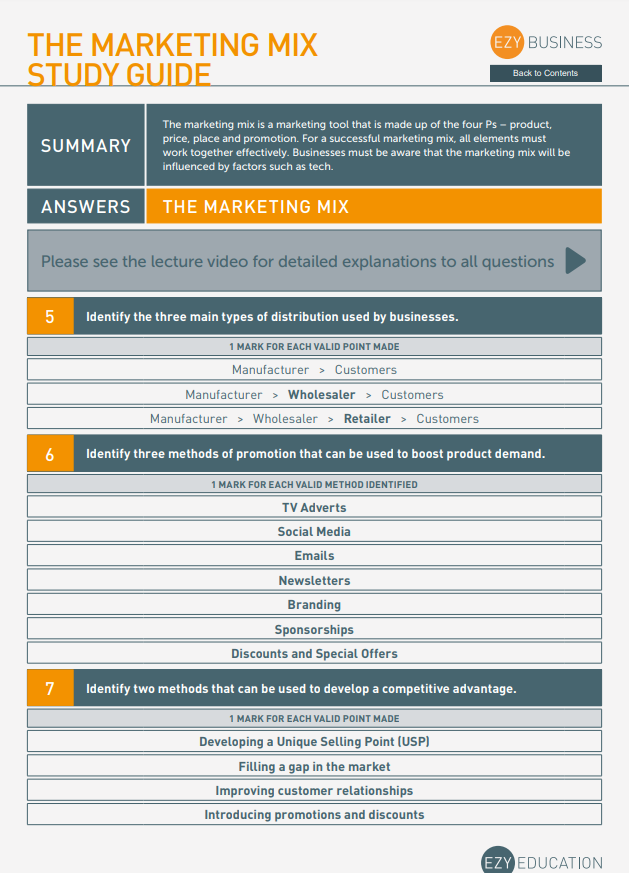 Theme 1 GCSE Business Study Guide - Module 4: Making the Business Effective (Edexcel)