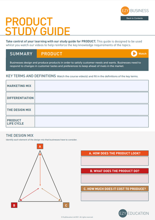Theme 2 GCSE Business Study Guide - Module 2: Making Marketing Decisions (Edexcel)